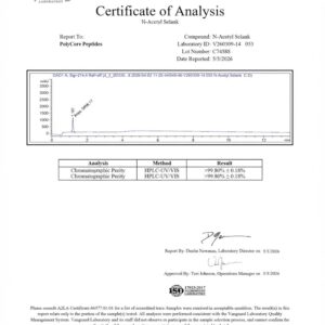 Alternative view of N-Acetyl Selank (10mg)