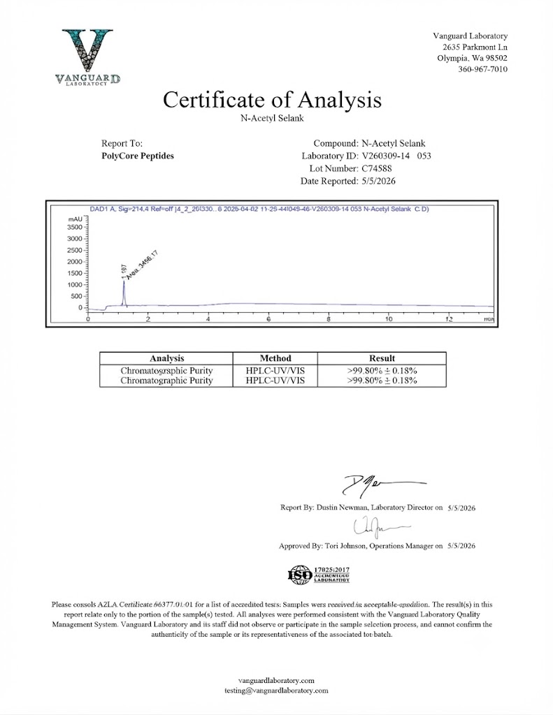 N-Acetyl Selank (10mg) - Image 2