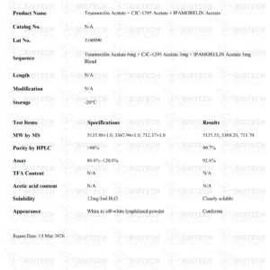 Alternative view of Tesamorelin & CJC-1295 (Mod GRF 1-29) & Ipamorelin Blend (12mg)